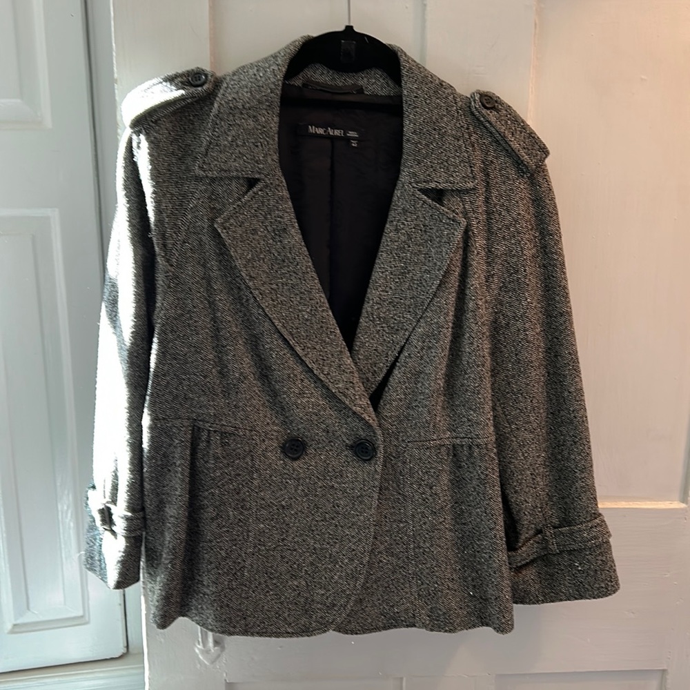 Marc Aurel Wool Blend Tweed Jacket Size 42/Lg